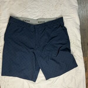 Adidas Ultimate365 Badge Of Sport Golf Shorts Men's Size 36 Blue With Black Logo